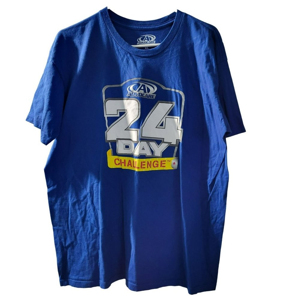 Advocare Men's Blue Official Apparel Crewneck Short Sleeves T-Shirt, Size XL